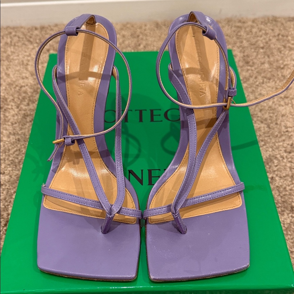 Bottega Veneta Lavender Strappy Heels